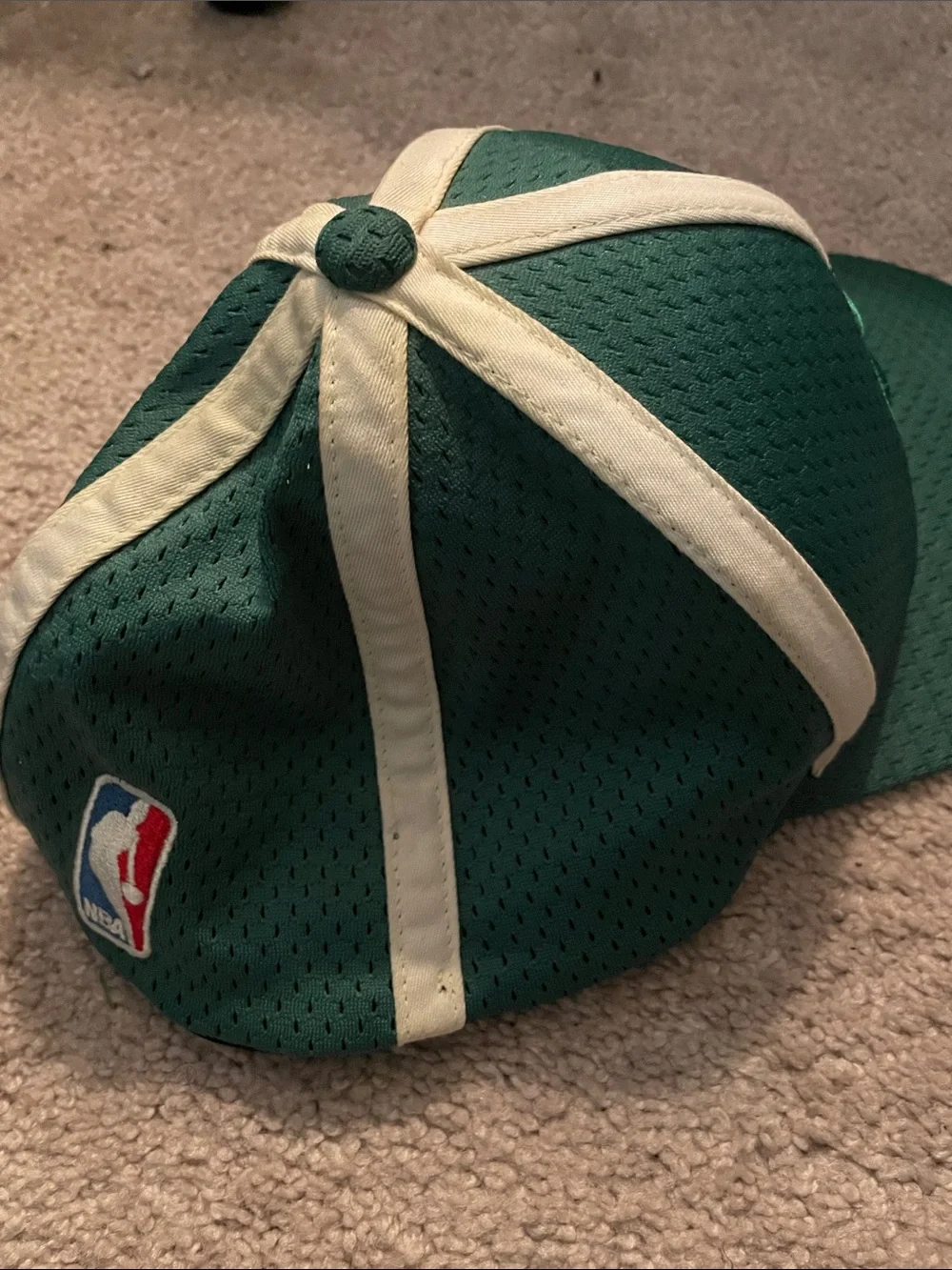 Nike Green and White Boston Celtics Hat men Large to XL